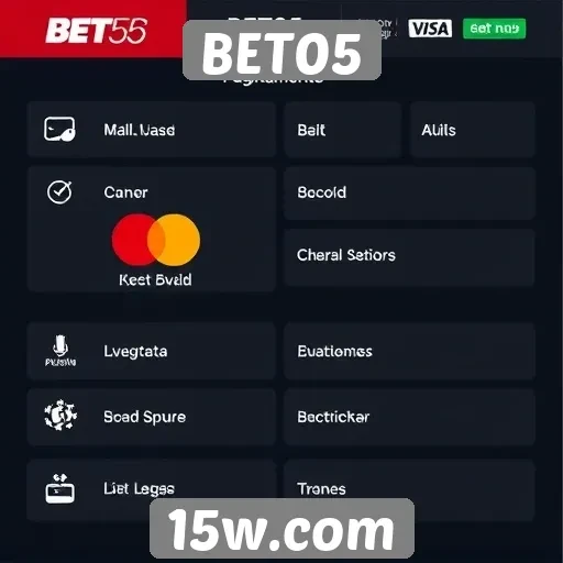 Comparação de métodos de pagamento no BET05